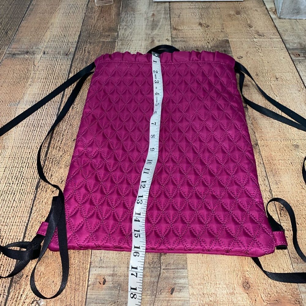 Fabletics raspberry GWP drawstring cinch backpack - Picture 5 of 12